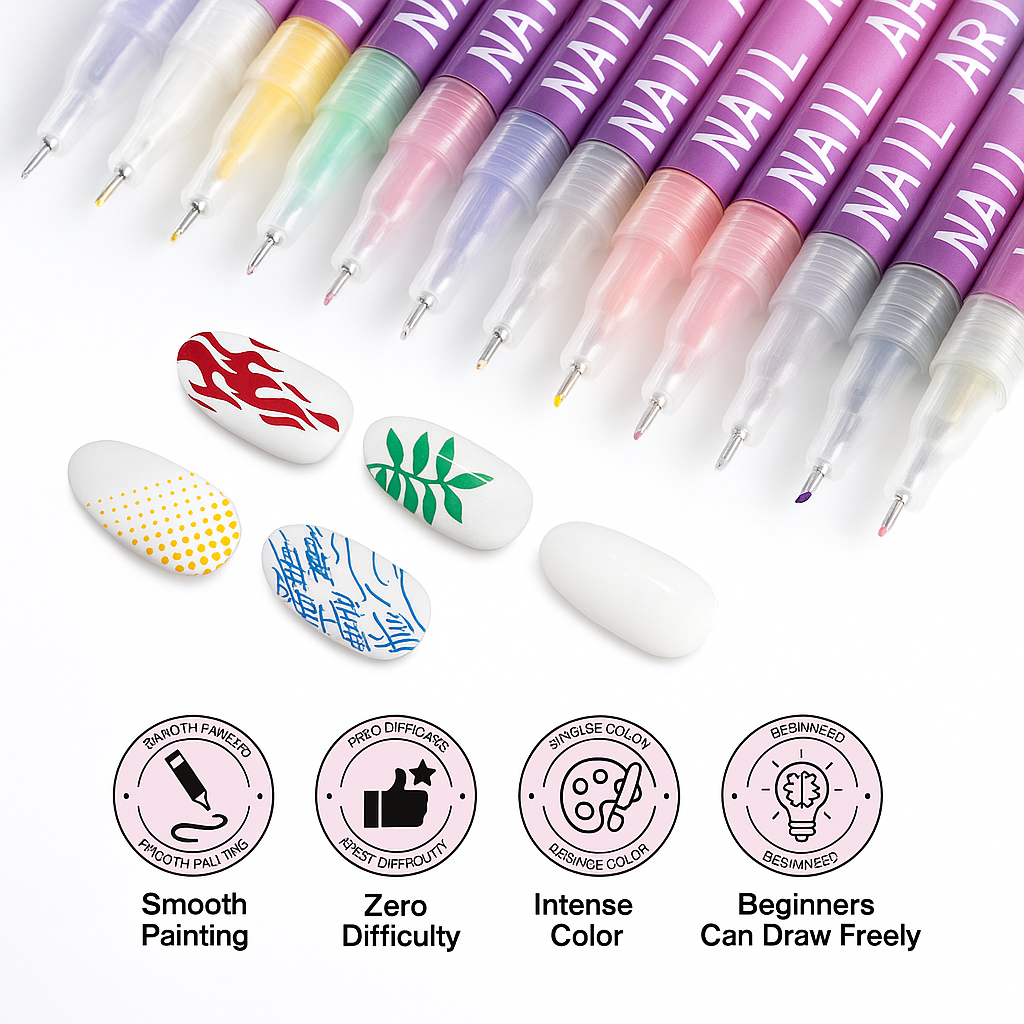 WINKZON™  Premium 12-Color Nail Art Marker Set
