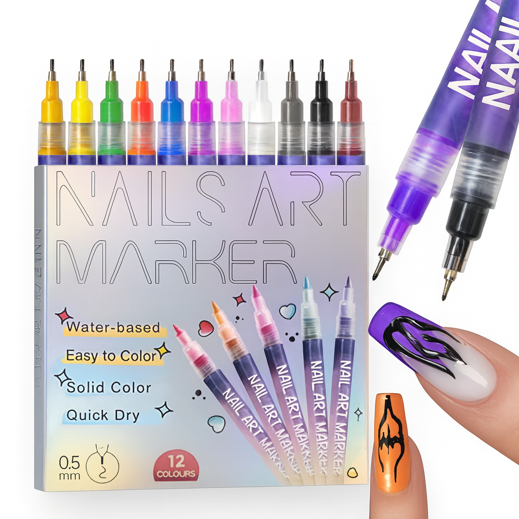 WINKZON™  Premium 12-Color Nail Art Marker Set